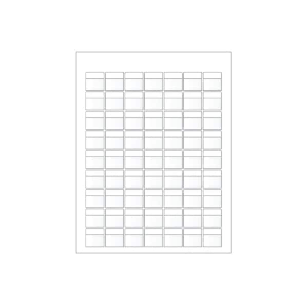 Laser Printer Label Sheet Sticker Paper - 1" W x 0.34" H , 630PK
